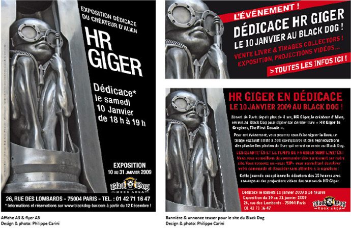 Communication du livre HR GIGER IN GRUYERES